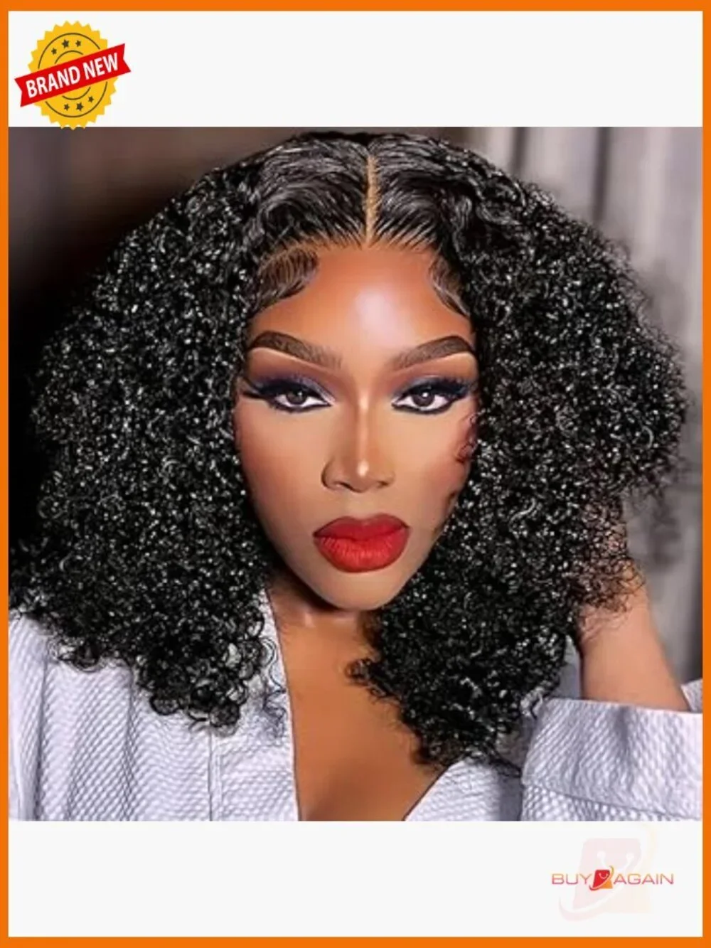 16 Inch Bob Wig Human Hair 200% Density Deep Wave Lace Front Wig for Women Pre
